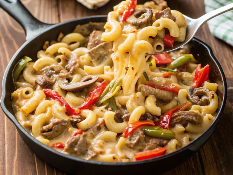 philly cheesesteak pasta recipe